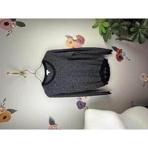 Wilfred Lightweight Gray & Black Oversized Crewneck Sweater - Size - XXS